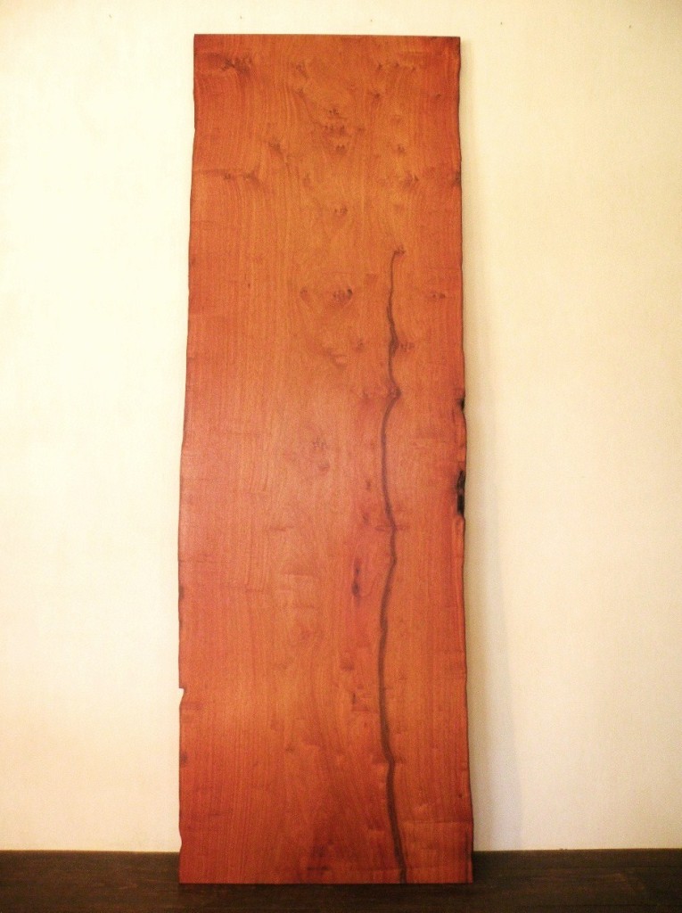花梨のテーブル天板 （カリン・一枚板・銘木）L2720×W870～910×D36 