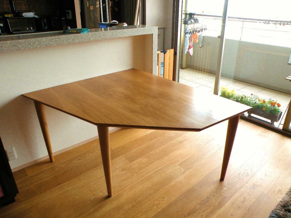 木製5角形テーブル フルオーダー品