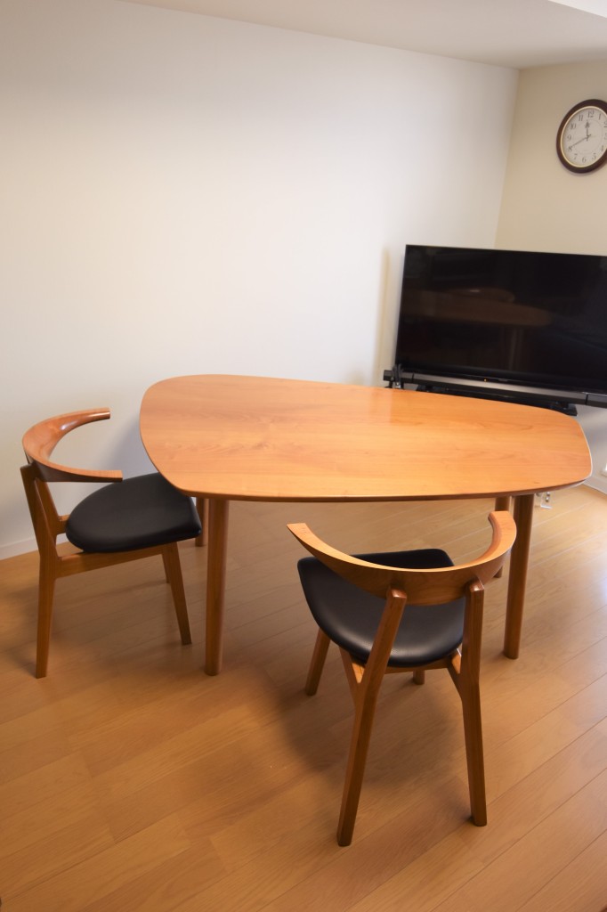 オーダーメイド家具 ダイニングセット【桜/サクラ】無垢 変形型  