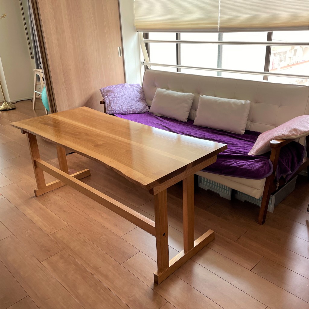 桜の木テーブル サイドテーブル ソファテーブル リバーテーブル  