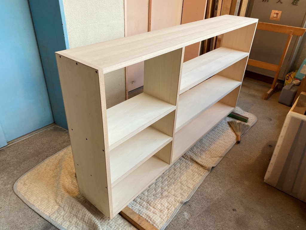 オーダーメイド家具 カウンター上収納【タモ】化粧合板 無垢材  